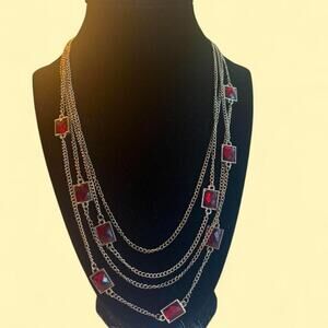 Whimsigoth multi layer ruby red